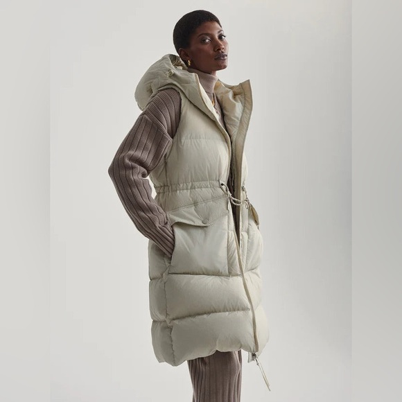 Anthropologie Varley Irving Long Down Gilet Vest - Picture 2 of 15